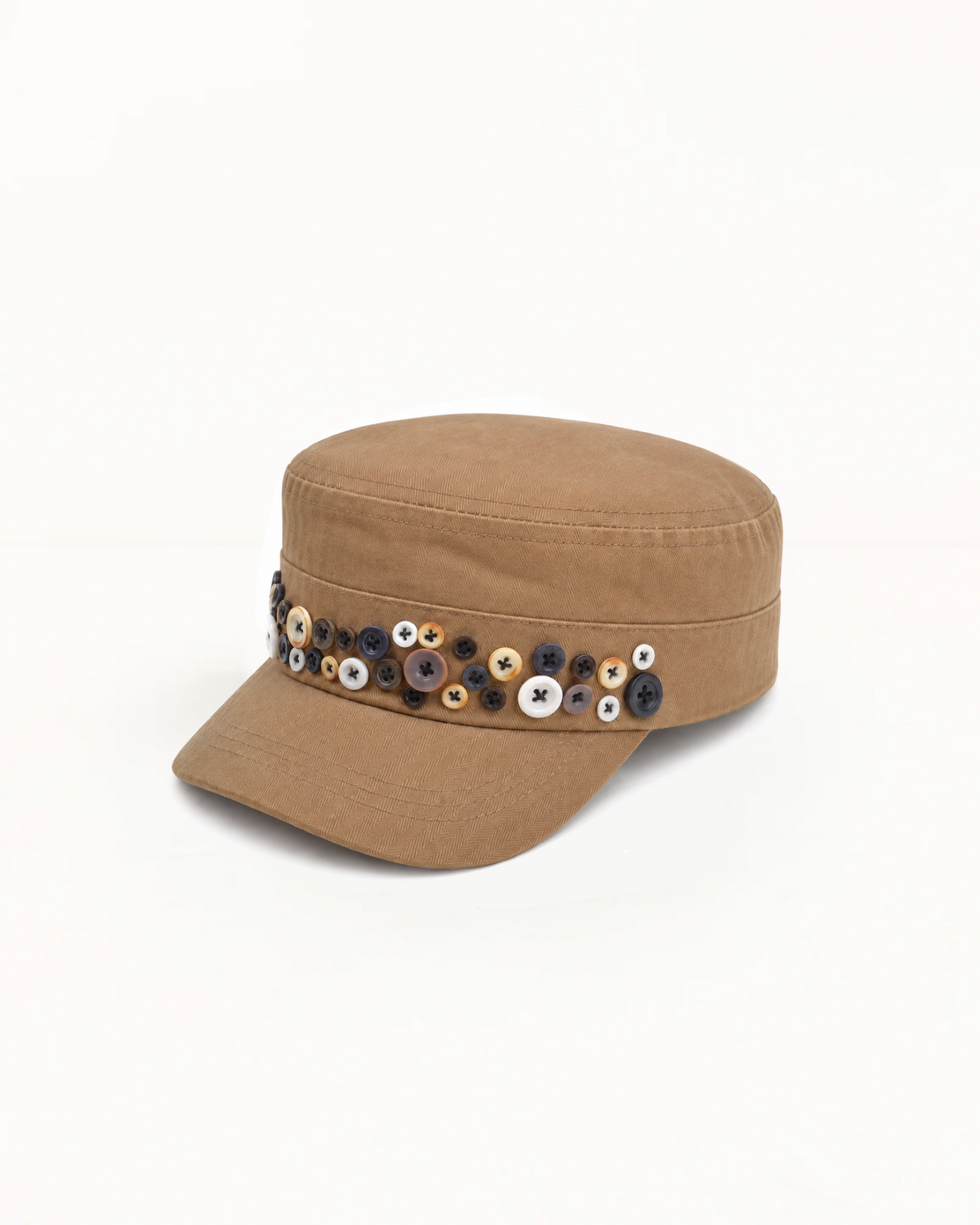 BROWN BUTTONS CAP