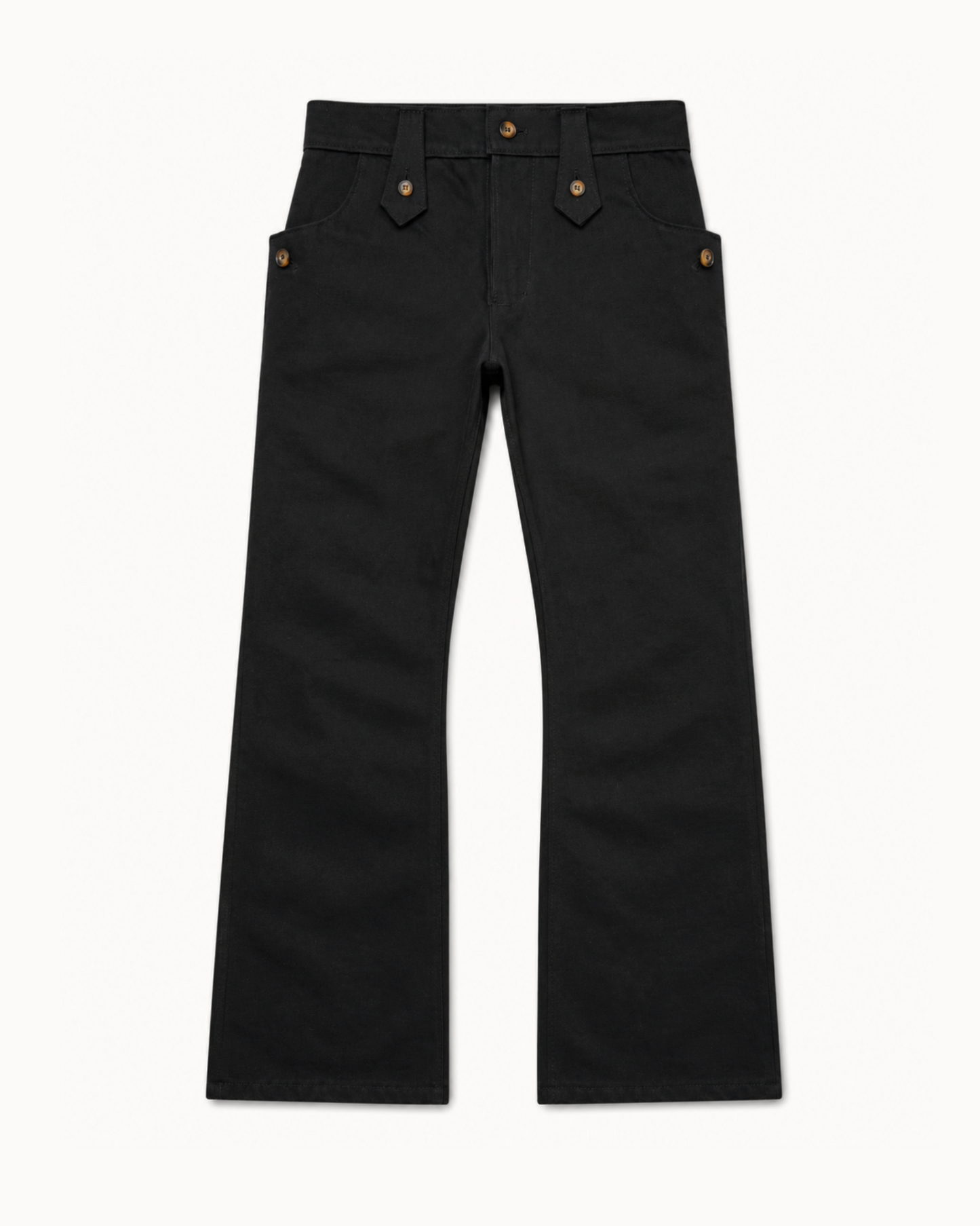 BUTTON BOOTCUT BLACK JAPENESSE SELVEDGE 085